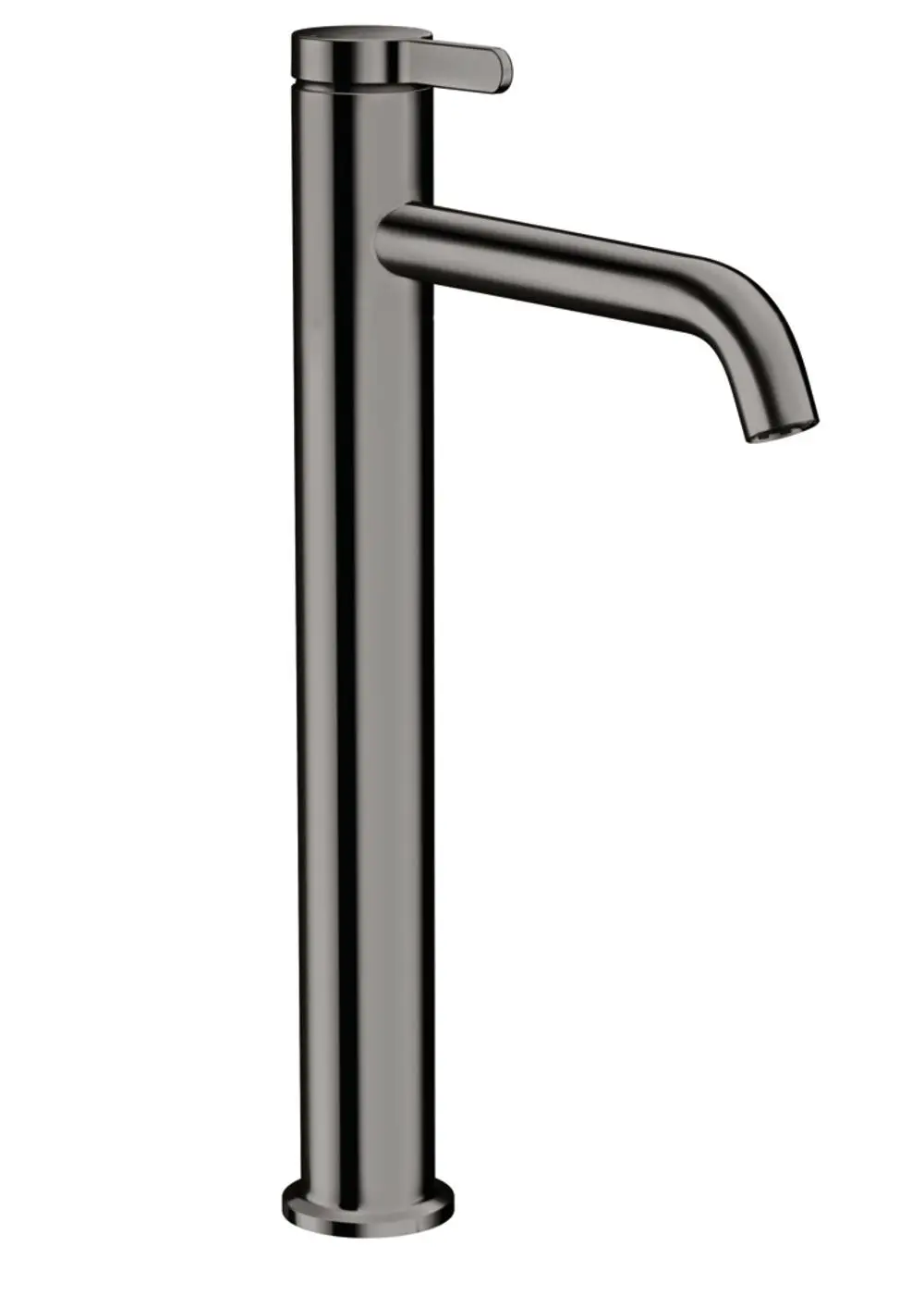 Schwarzer Einhebel-Waschtischmischer von AXOR mit Hebelgriff, geeignet für Aufsatzwaschtische. Designorientiert mit klarer Linienführung.
